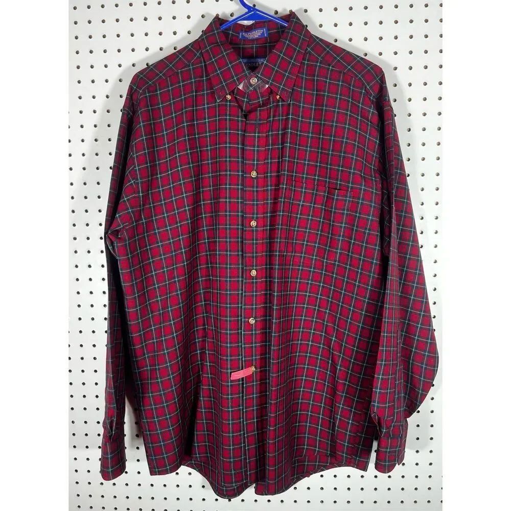 Pendleton Men's 100% Virgin Wool Shirt special release Ruthven Tartan 1994 Sz. L
